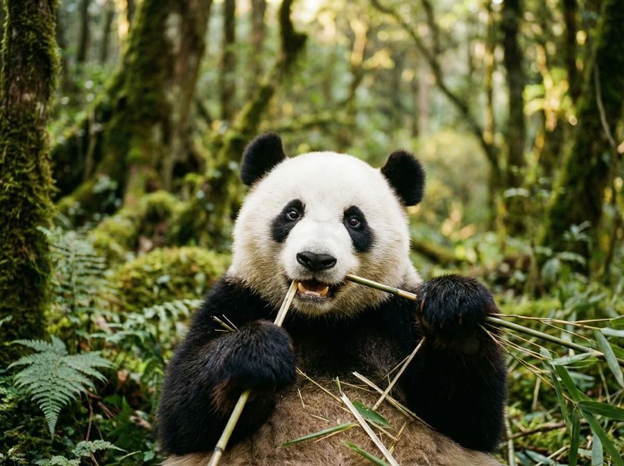 海角社区熊猫视频教程 大熊猫竹林觅食写真