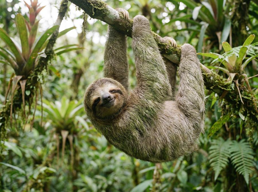 海角社区树懒视频演示 三趾树懒热带雨林生活写真